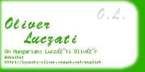 oliver luczati business card